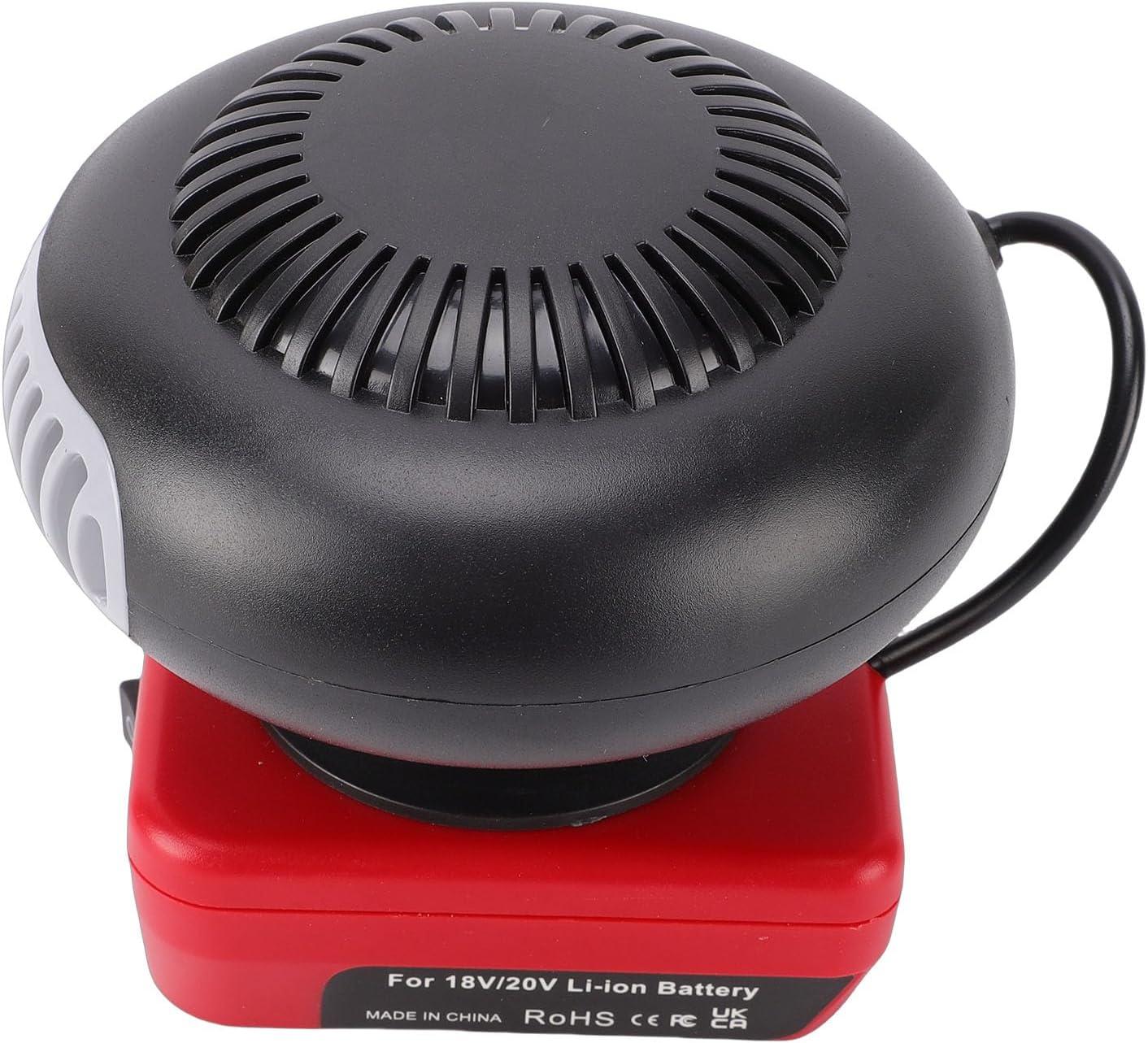 Diydeg Battery Operated Heater, 200W 2 Gears 360 Rotation Portable Car Defogger with 2 USB Output Ports, for 48-11-1835 Battery Powered Space Heater for Car Window Defroster