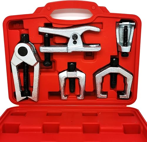Kit de herramientas de servicio frontal de 5 piezas 5-en-1, separador de juntas de bola, extractor de brazo Pitman, juego de barras de acoplamiento