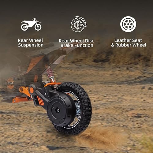 Miniatura 6 de Motocicleta de paseo para niños, automóvil eléctrico de 24 V para niños, bicicleta de cross eléctrica máxima de 13.6 MPH con velocidad variable,