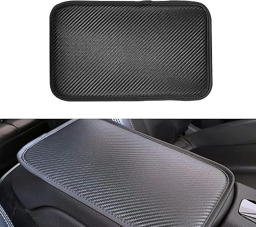 gunhunt Paquete de 1 funda para consola central de automóvil, juego de protector de caja de asiento de reposabrazos de piel sintética, tapete