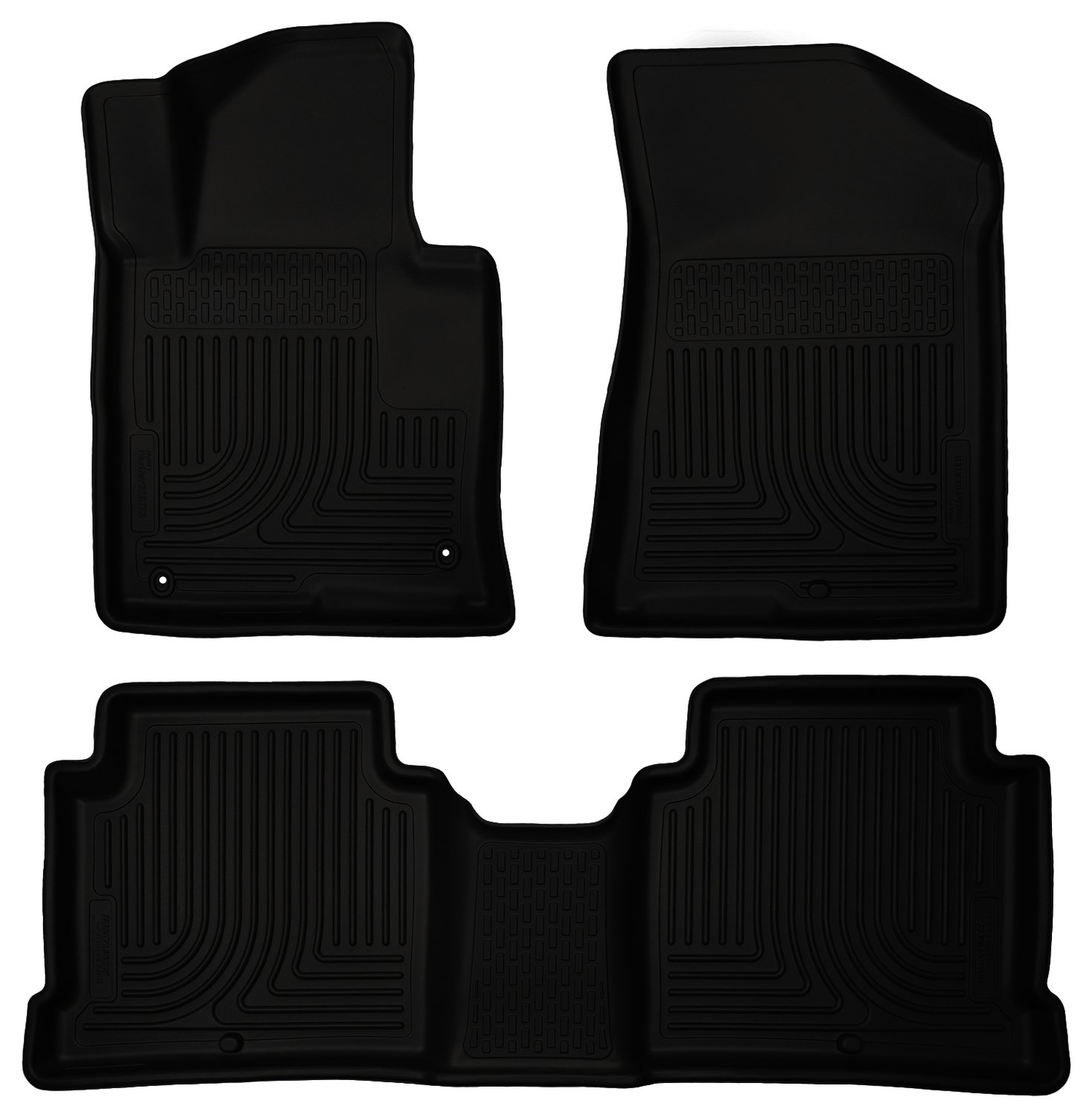 Husky Liners Weatherbeater Floor Mats Fits 2015-2019 Hyundai Sonata Excludes Hybrid 2016-2020 Kia Optima Front 2nd Row 3-pc