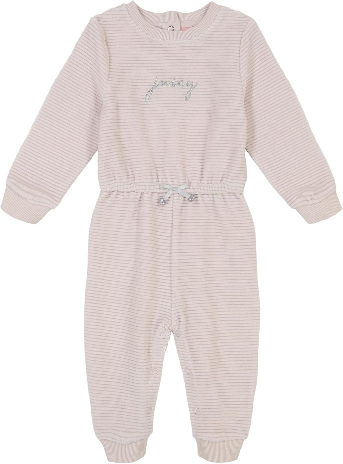 Juicy Couture Baby Girls' Long Sleeve Velour Coverall