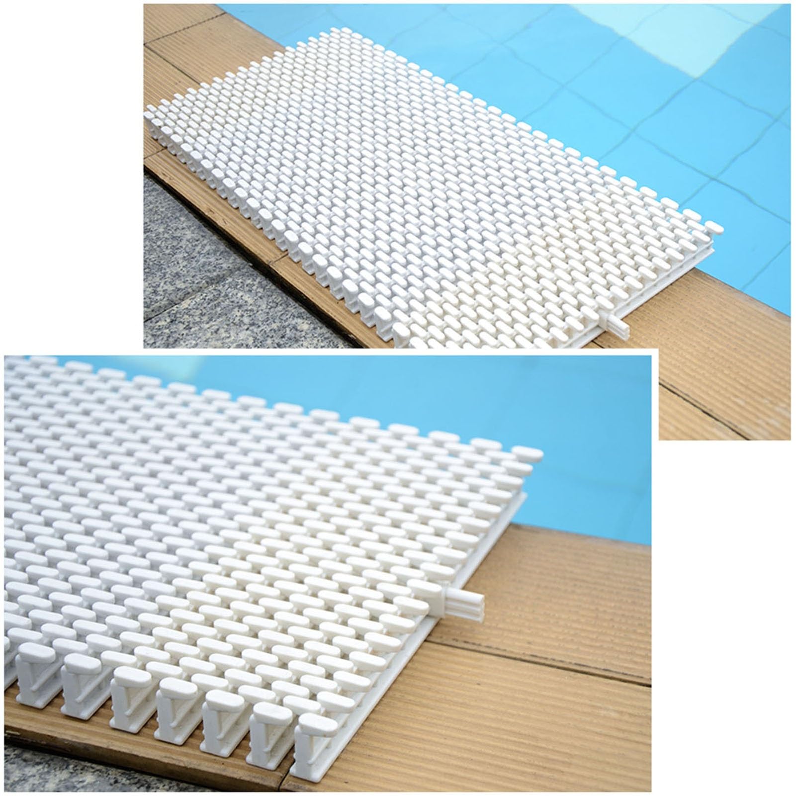 Griglie di drenaggio per Piscine - Confezione da 6 coperture in plastica per vialetti e patii, 30x100 cm, Soluzione di drenaggio Resistente per Bordi Piscina e spazi este