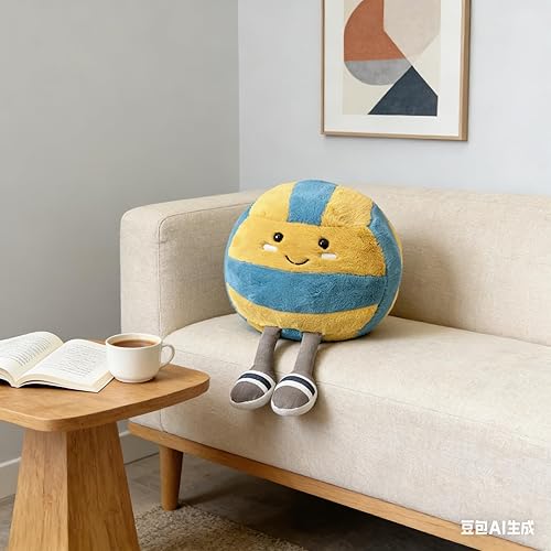 Miniatura 3 de Linda almohada de felpa deportiva suave para voleibol, divertidos regalos de voleibol para adolescentes y niños Voleibol,Almohada de