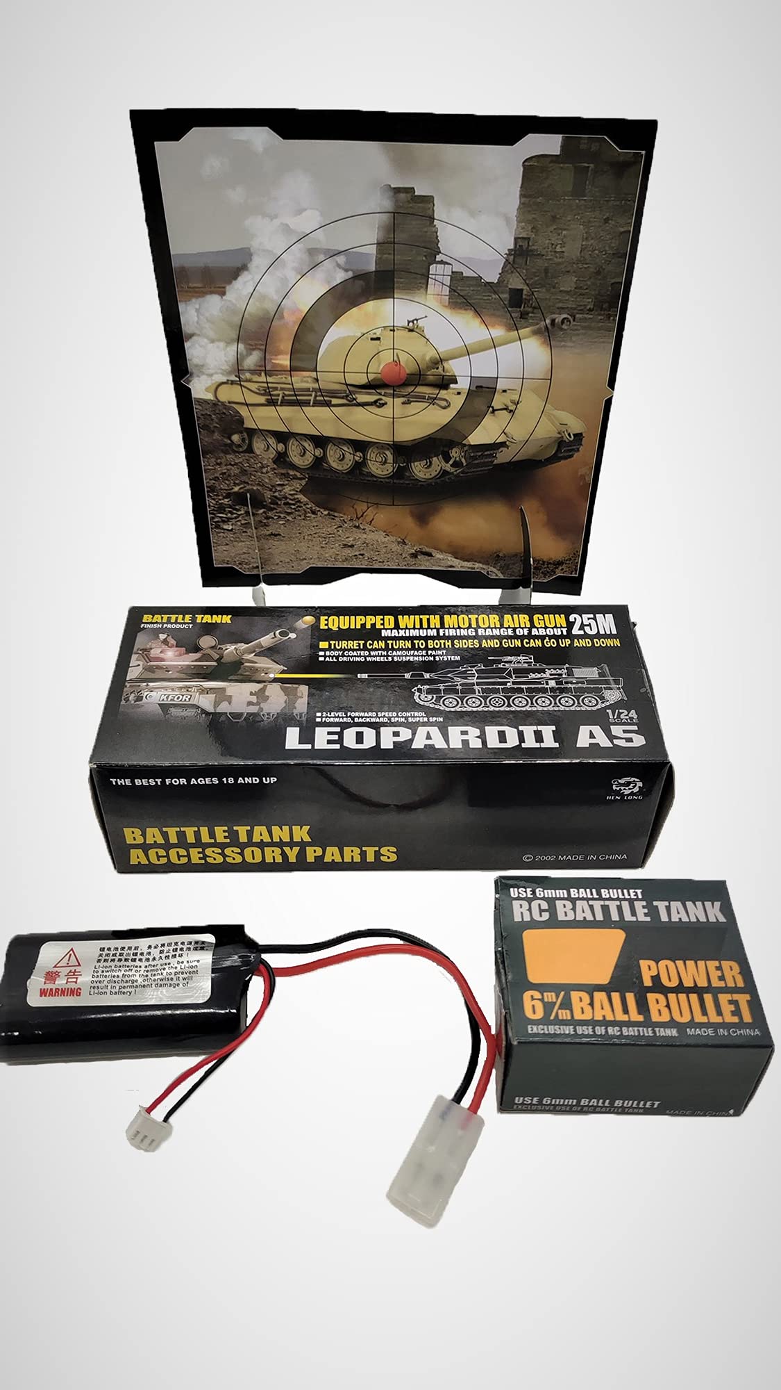 2-częściowy zestaw RC Leopard 2A5 czołg bojowy do wielu potyczek z podczerwienią i 6 mm strzałami Softair BB