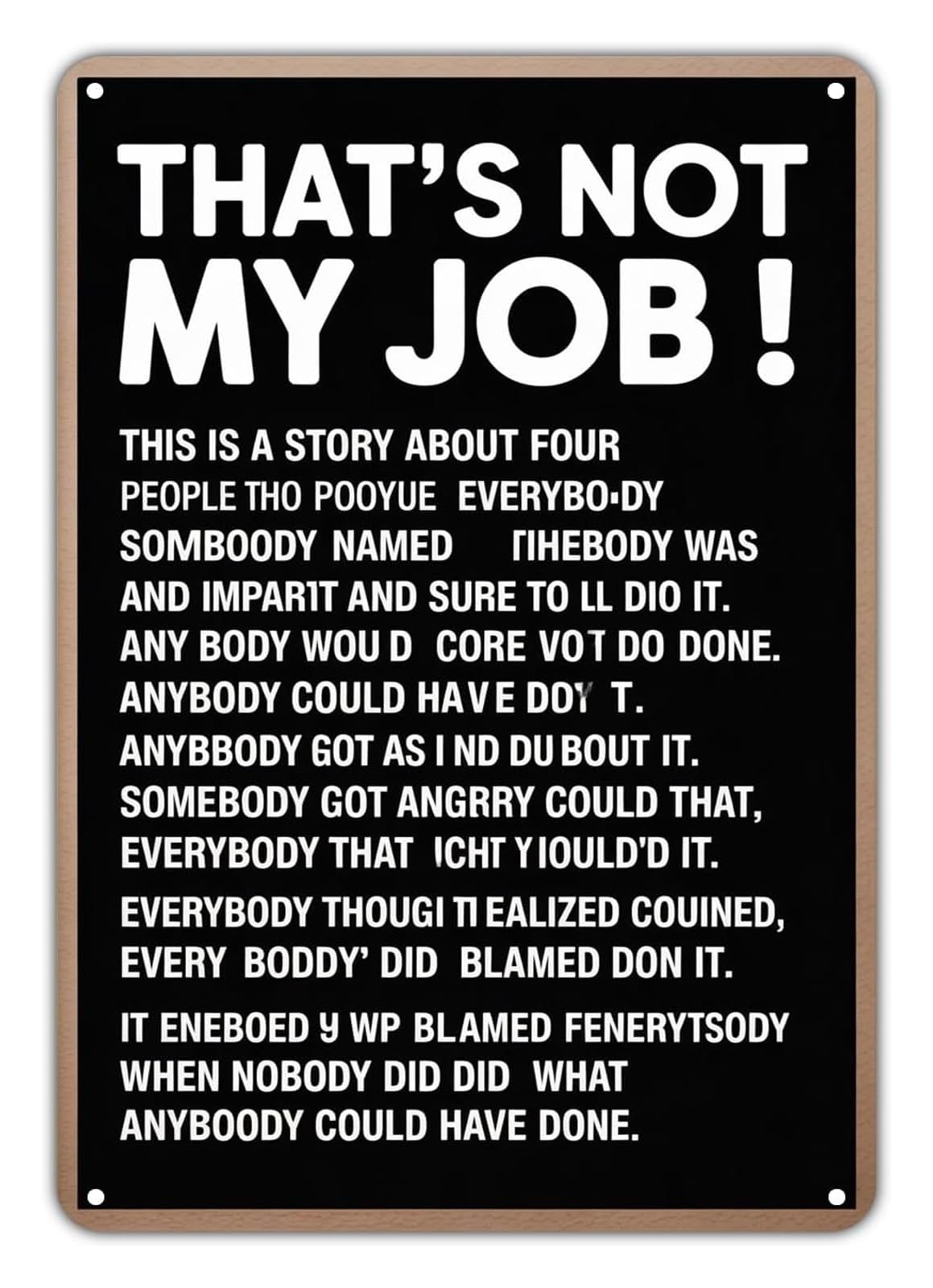 ICYJRFHLTF That Sounds Like a You Problem Metal Sign Funny Office Wall-Art for Coworker Gift Sarcastic Workplace Humor Tin Plaque 8 X 12 inch