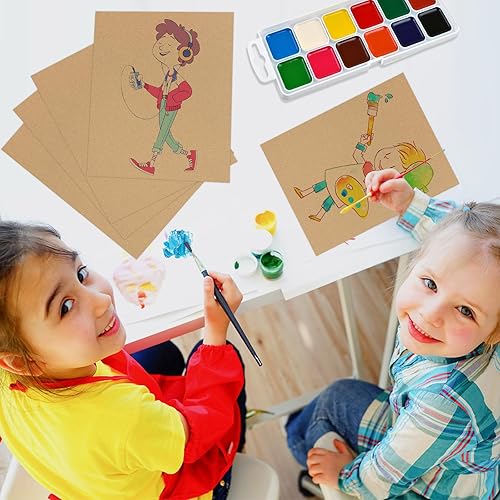 Miniatura 4 de AOBOPLE Paquete de 120 hojas de cartón corrugado de 6 x 9, hojas de cartón plano marrón de 0.118 in de grosor, insertos de cartón plano para