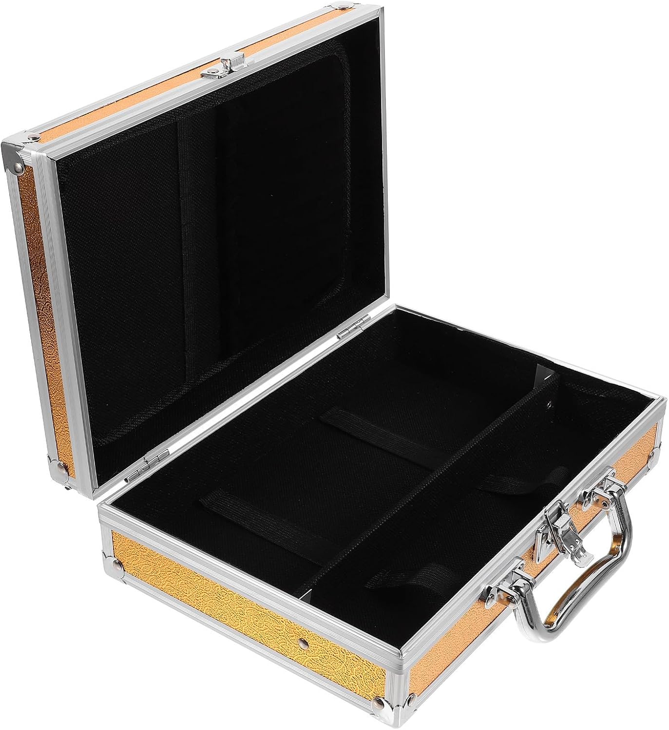 Large Capacity Portable Manicure Tool Storage Box with Aluminum and Abs Material, Easy to Carry Travel Ear Tool Organizer Case