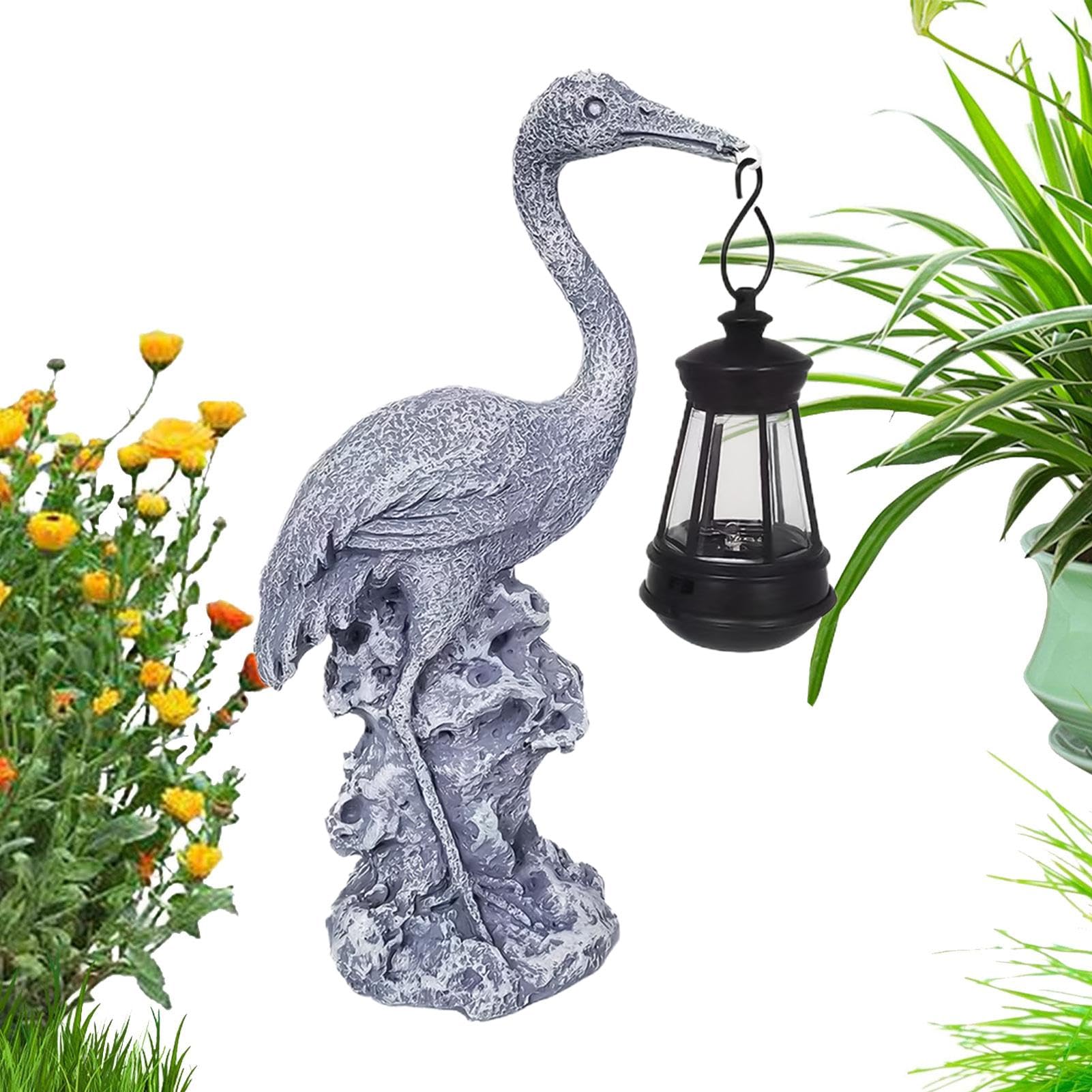 Lámpara solar pájaro resistente al exterior con encendido automático
