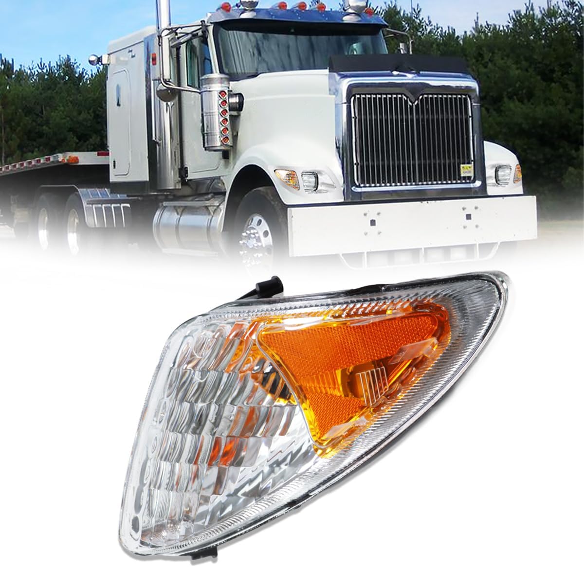 Turn Signal Light Compatible with International Terrastar Halogen Corner Marker Lights Left Driver Side