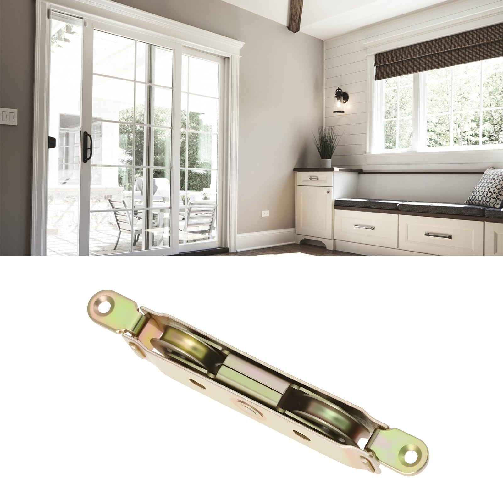 Lot de 2 Roulettes pour Porte-fenêtre Coulissante 1-1/4 Pouce en Métal Capacité de Charge de 150 Kg Compatibles avec Jeld Wen Truth 31761A Et Truth 30410
