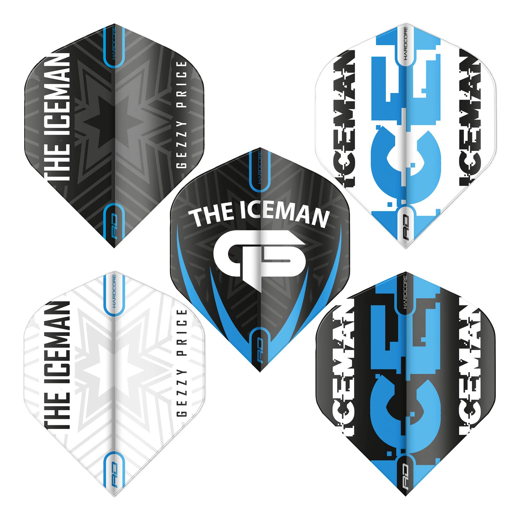 RED DRAGON Gerwyn Price Iceman Darts Set – Brass Steel Tip Pfeile