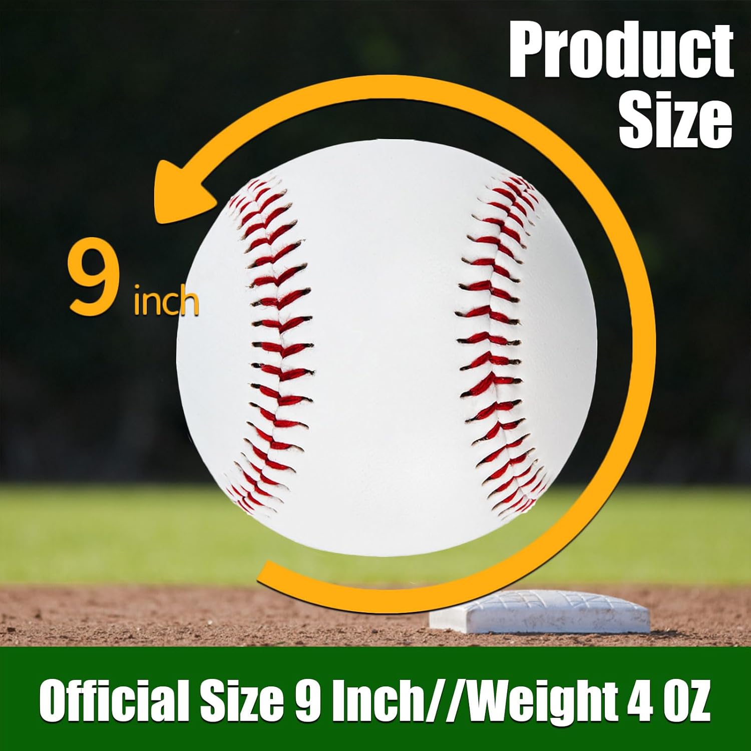 Official Size Practice Training Baseballs 12 Balls Pack Blank Baseball Sports Youth/Adult for League Play, Pitching, Batting, Fielding, Autograph, Gifts(One Dozen)