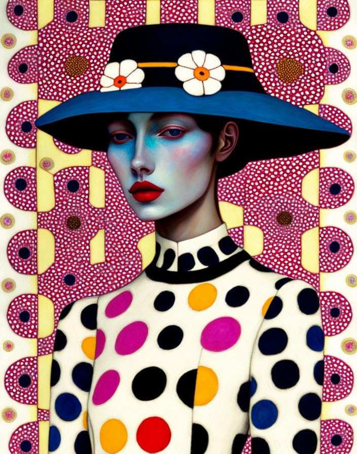 Affiche de qualité SERENDIPITP robe style Mondrian sur toile 58x90 cm