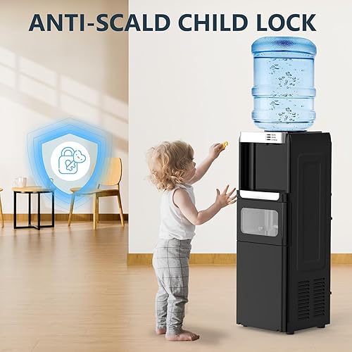 Miniatura 5 de Antarctic Star Dispensador de enfriador de agua 3 en 1 con máquina de hielo integrada, carga superior fría y caliente, dispensador de agua para