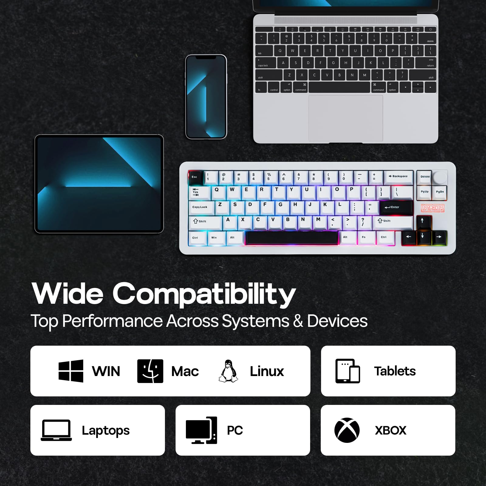 Amazon.com: EPOMAKER Galaxy68 QMK/VIA Wireless Mechanical Keyboard