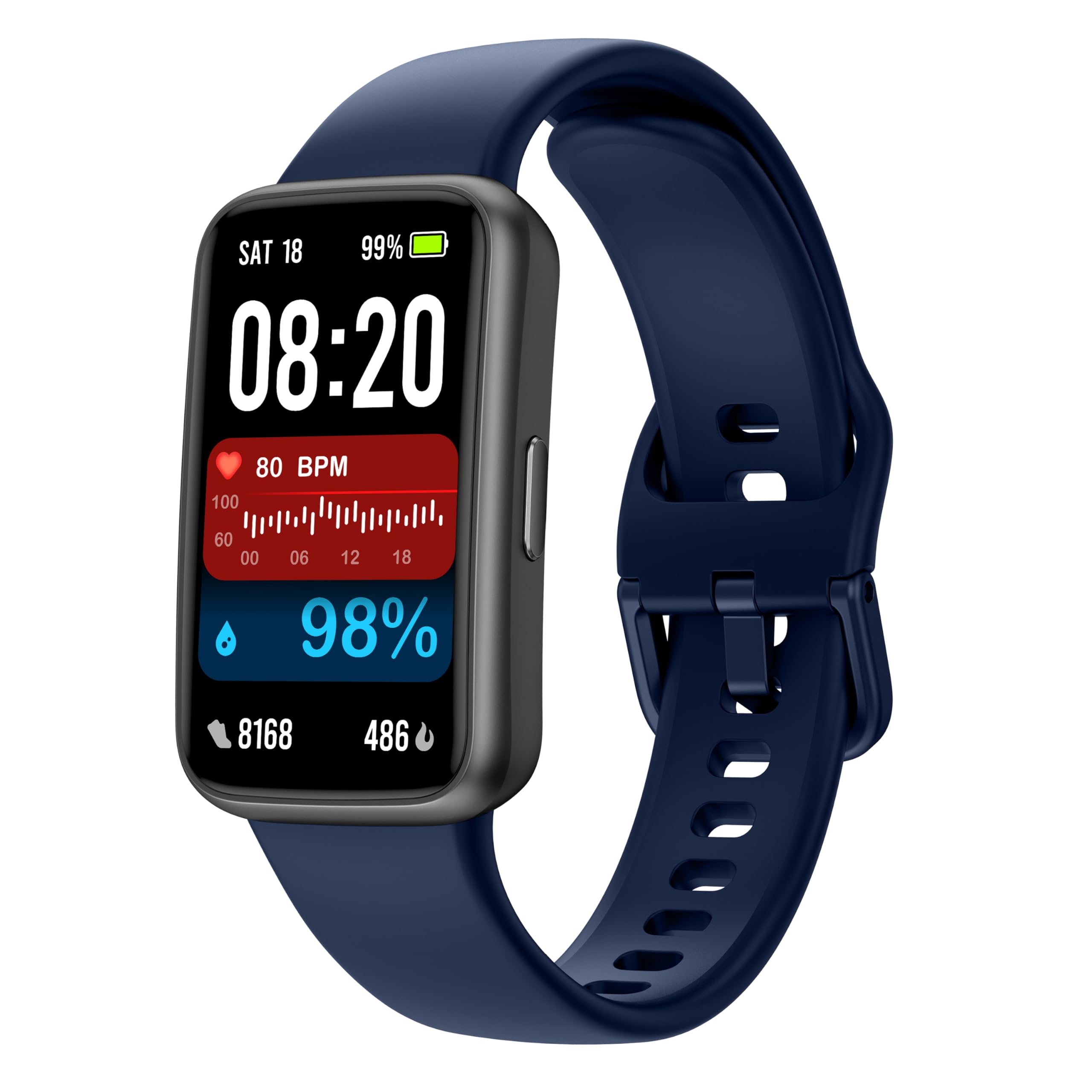 Enfit Fitness Tracker Smart Watch 1.47" Screen Heart Rate Sleep Monitor, BU