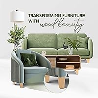 Vista 6 de Yes4All Juego de 4 patas cuadradas de madera para muebles de 4.5 pulgadas - Pies de repuesto de madera para sofá, cama, banco - Patas cónicas