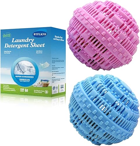 Miniatura 1 de BTFLKNS Hojas de detergente para ropa, juego de bolas de lavandería, alternativa de detergente para ropa sucia, nueva tecnología sin líquidos para