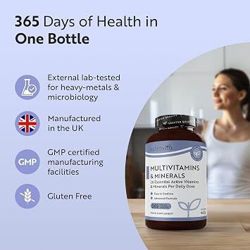 Nutravita Multivitamin Tablets for Women & Men - 365 Tablets, 1 Year Supply