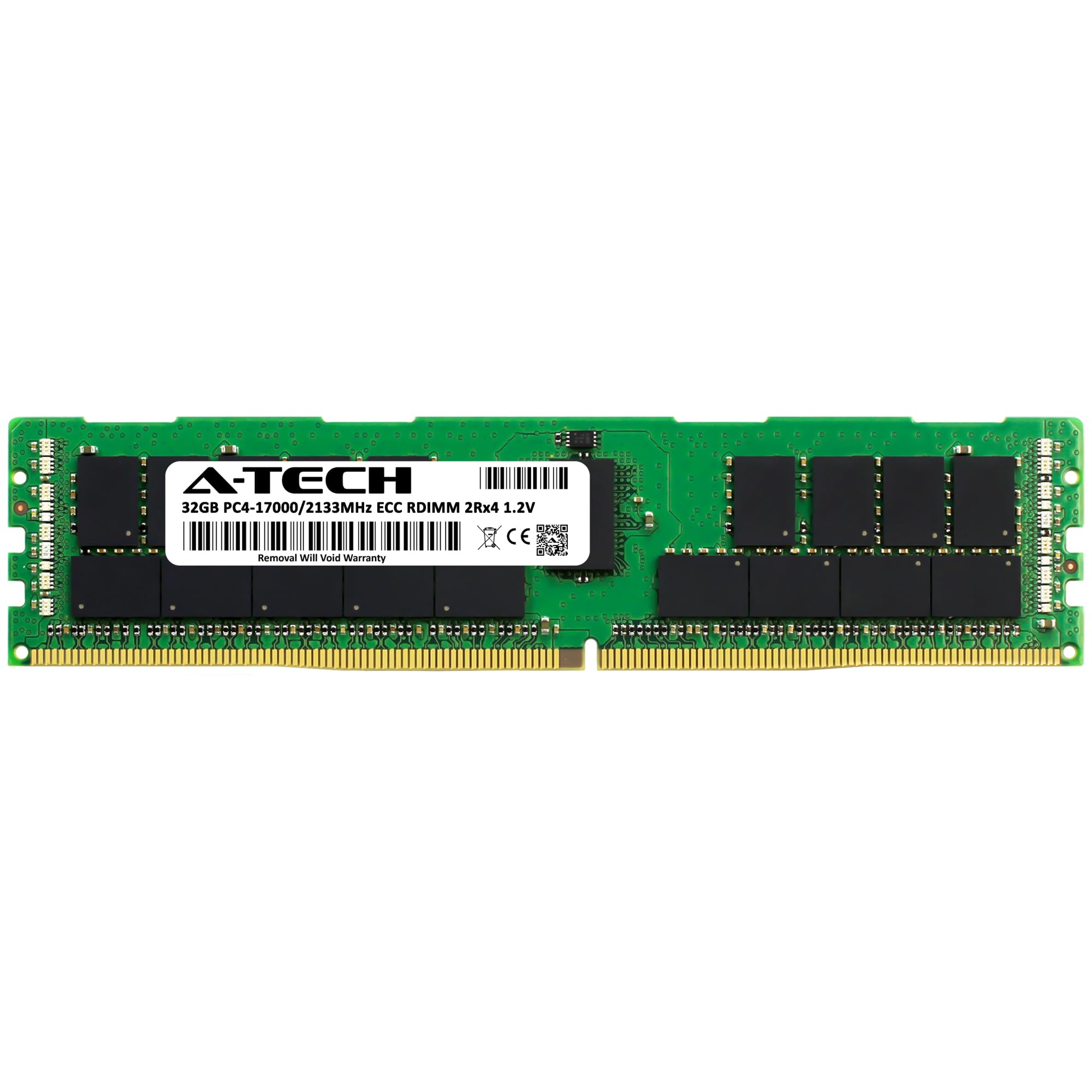 A-Tech 32GB DDR4 2133MHz PC4-17000 ECC RDIMM 2Rx4 Dual Rank 1.2V
