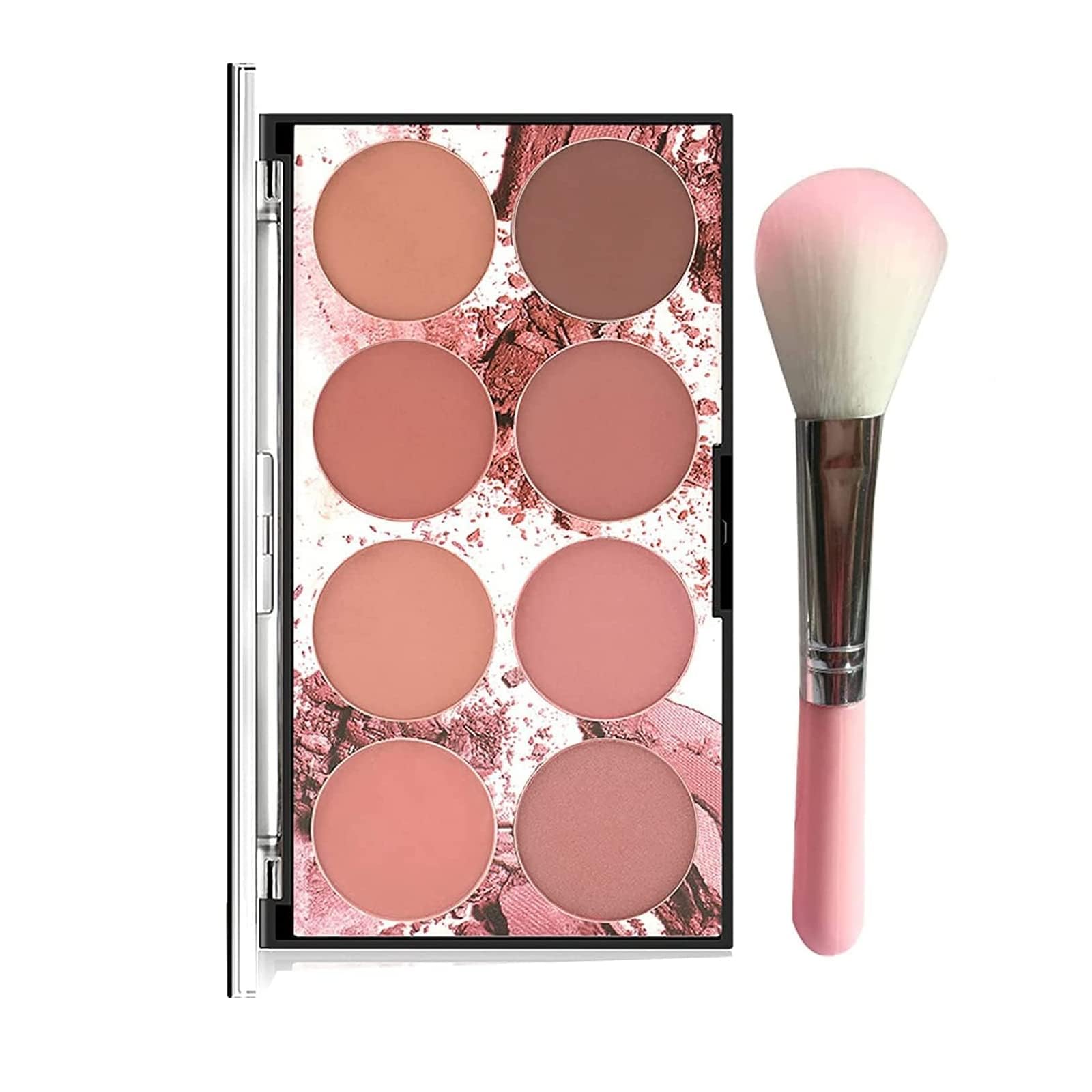 SYOSI 8 Colors Face Blush Palette - Professional Blusher Powder for Highlighting and Contouring - Face Cosmetic Makeup
