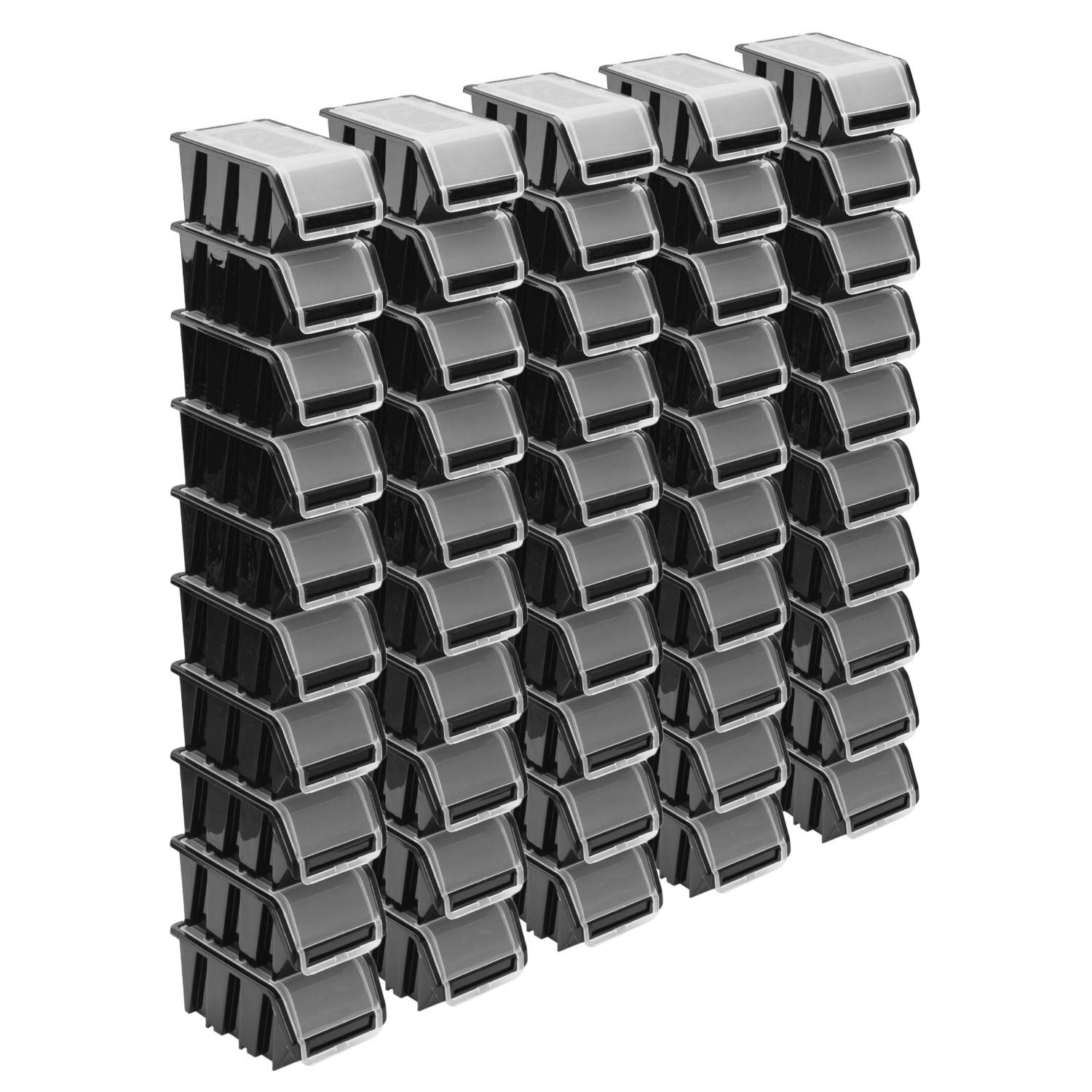 48 STÜCK LAGERBOXEN Kästen Kiste Sichtlagerboxen Stapelbox SET 100x100x60 mm rot EUR 48,00