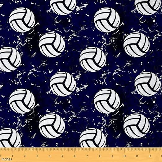 Feelyou Volleyball Fabric by The Yard, Rugby Sports Upholstery Fabric, Outdoor