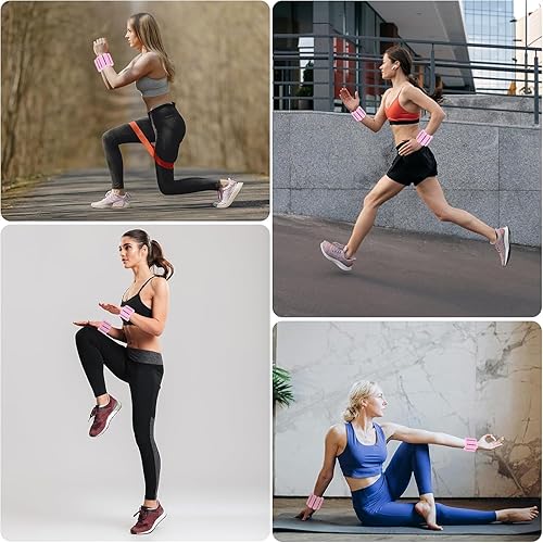 Miniatura 7 de Pesas de muñeca y tobillo para mujer, pesas ajustables para piernas y brazos, pesas de tobillo para pilates, caminar, yoga, baile, barras, gimnasio