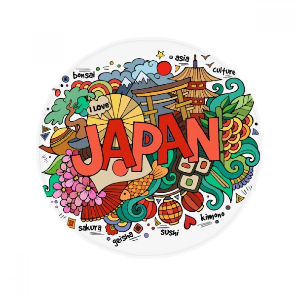 Tapis antidérapant J'aime Le Japon contre les glissades d'animaux cuisine salon 60x60