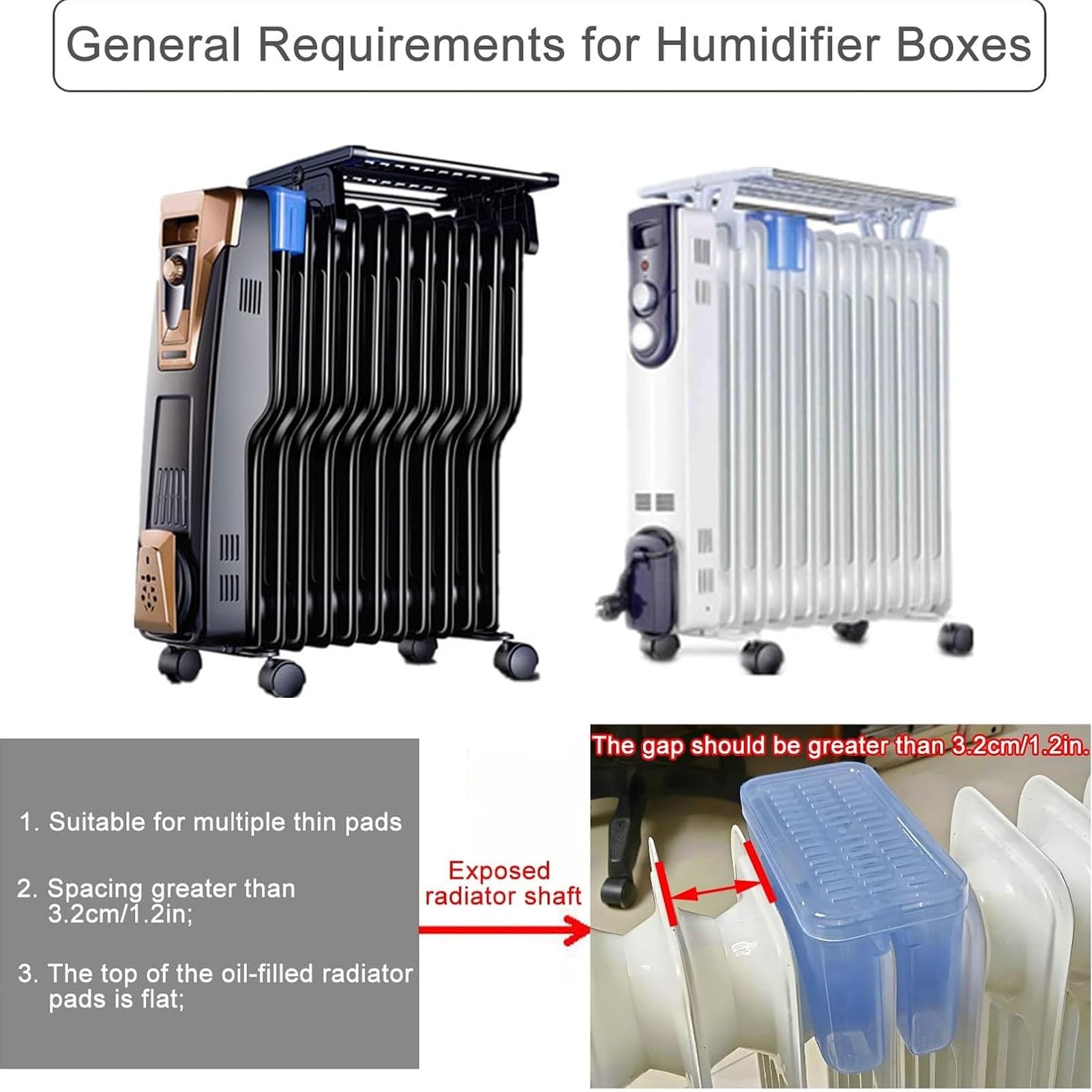 Luftbefeuchter for Heizkörper, Wasserspeicher mit Großem Fassungsvermögen, Raumluftbefeuchter, Heizkörper-Wasserbehälter for Das Homeoffice