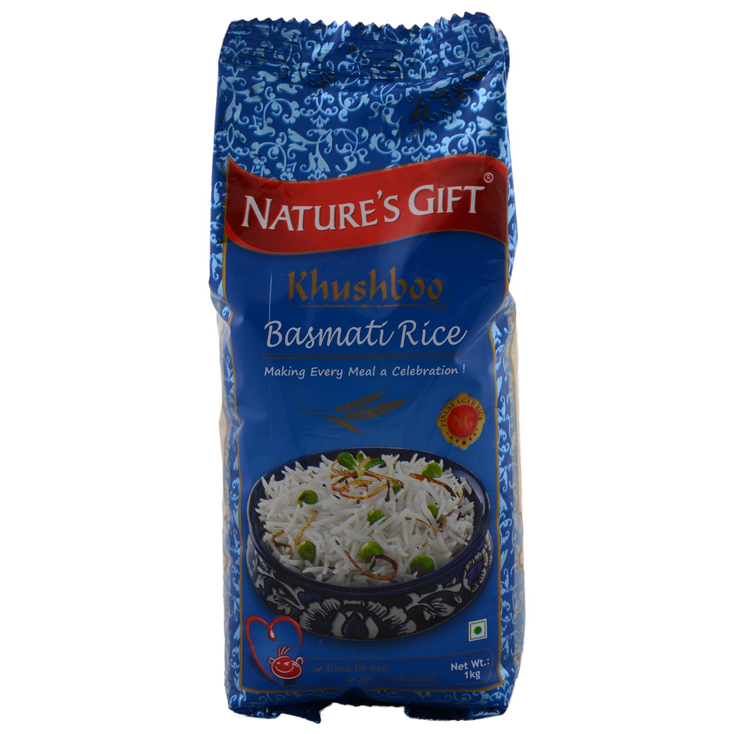 Nature's Gift Khushboo Basmati Rice 1kg Fluffy Long Grain Rice Rich