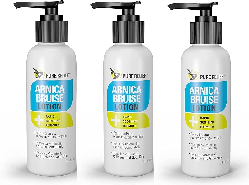 Pure Relief Creme Corporal com Arnica Montana, Vitamina K, Castanha-da-Índia e Colágeno, 120 mL, Pacote com 3