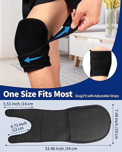 Miniatura 5 de Bolsa de hielo de gel con correas para rodilla, codo, muñeca, cuello, tobillo y espalda, bolsas de hielo reutilizables para lesiones, inflamación