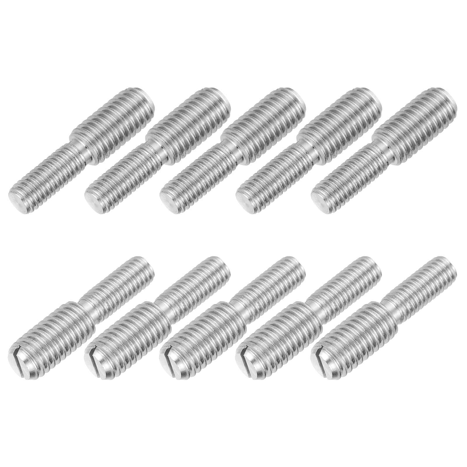 PATIKIL M6x15 to M8x15 Double End Threaded Stud Screw Bolt