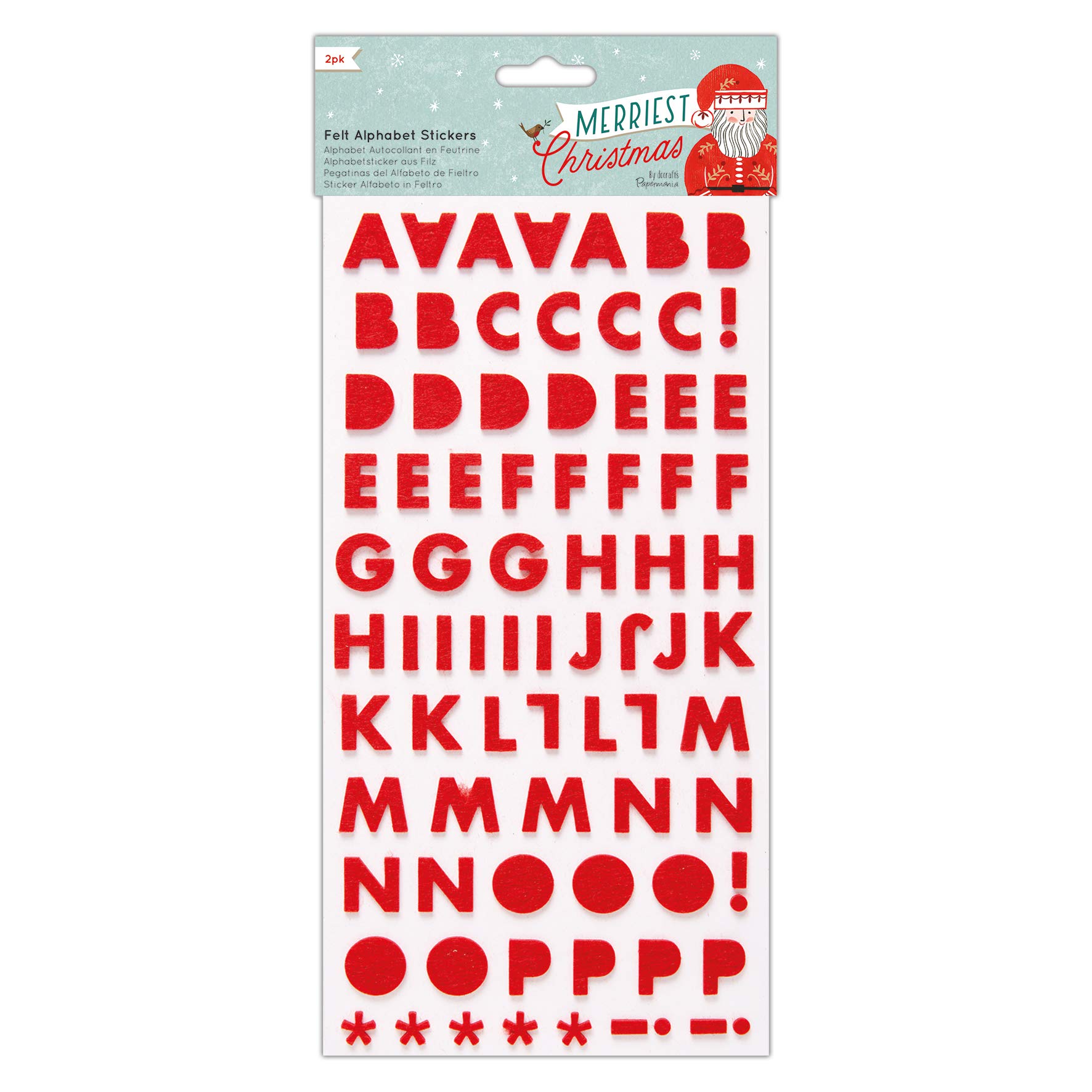 Papermania Christmas Scrapbooking Stickers, Multi-Colour, One Size