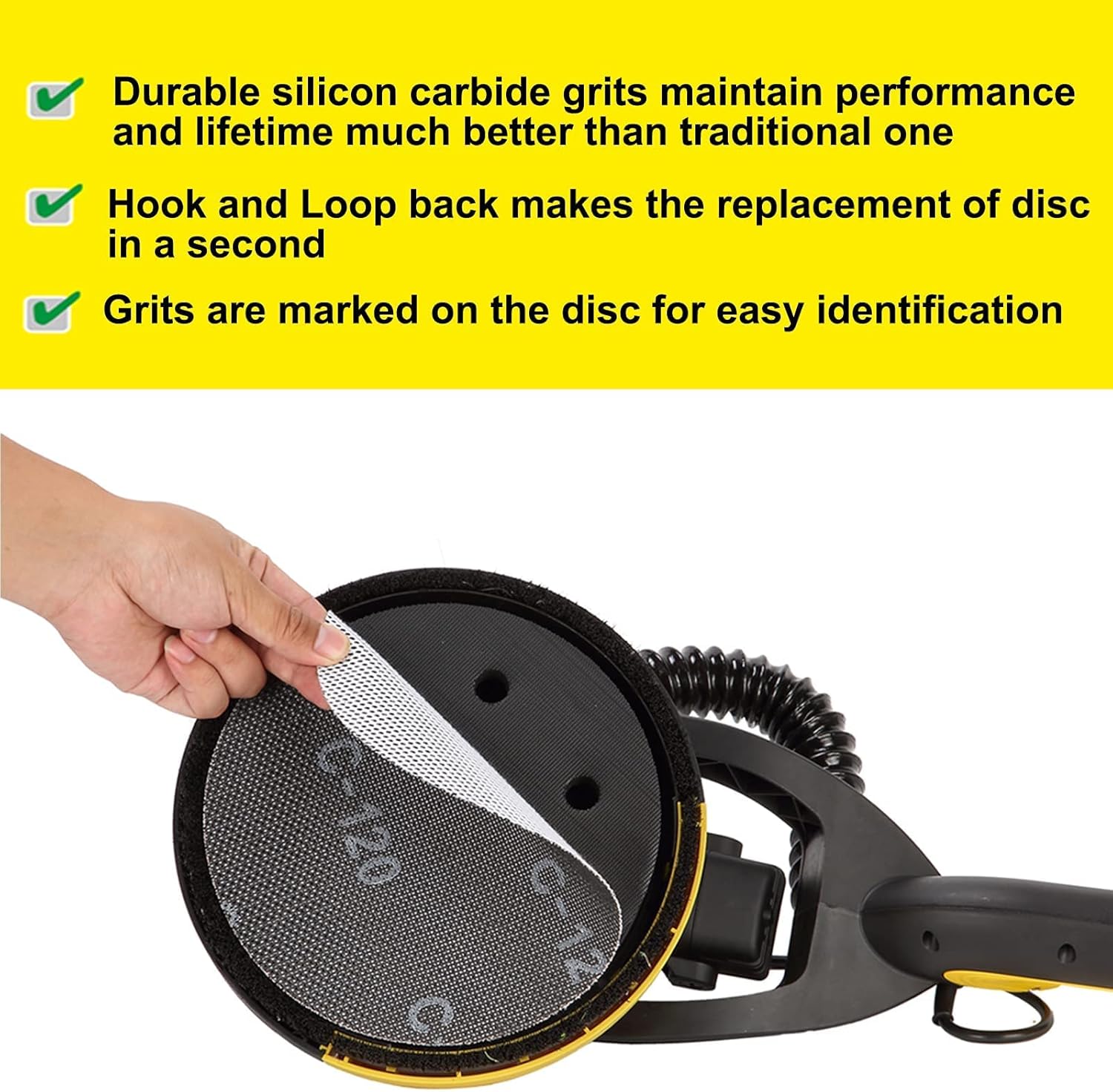 Drywall Sander with Vacuum, Labor-Saving Handle and Unique Fixture for Ceiling Sanding, Electric Drywall Sander with LED Light, ETL Listed, CUBEWAY - - 