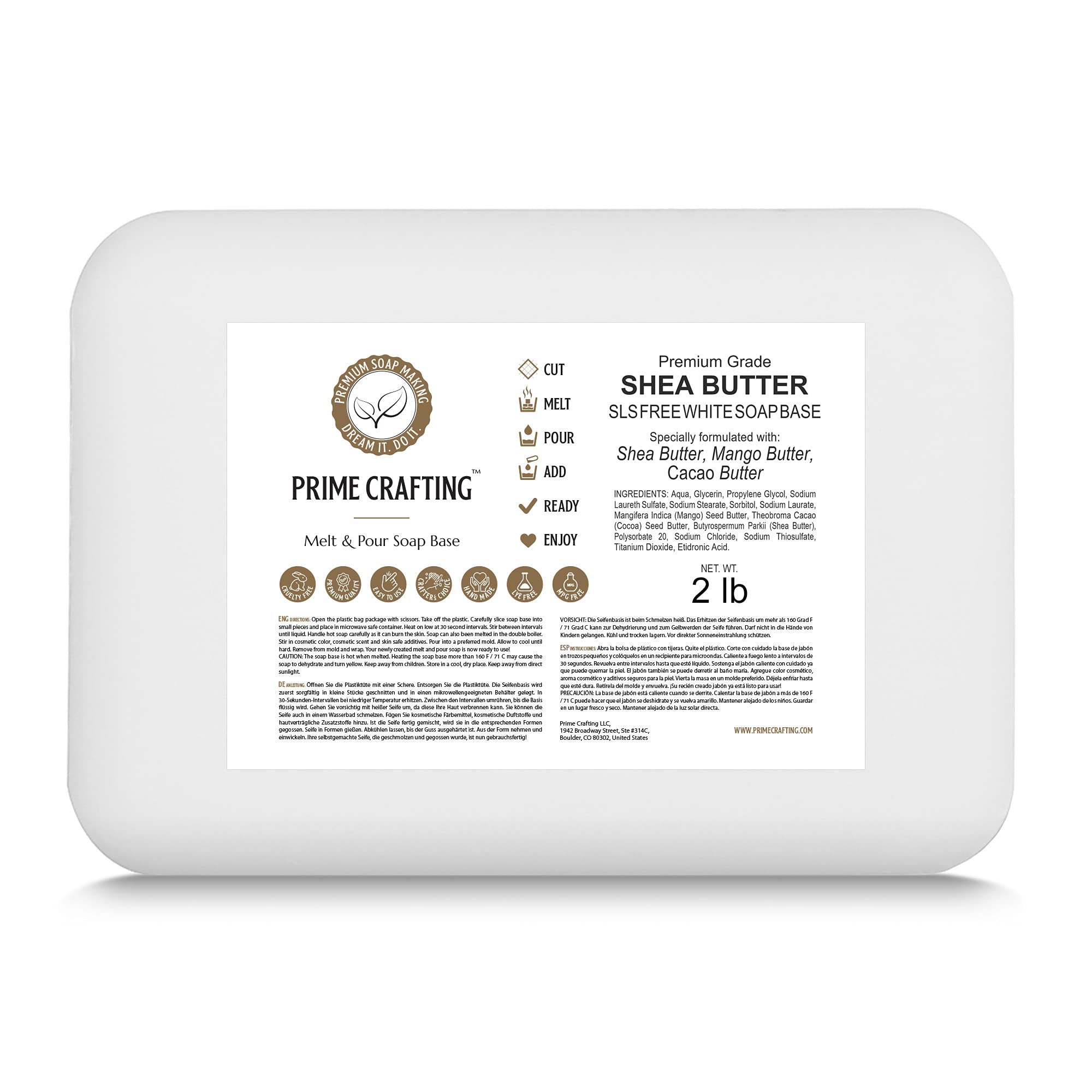 Buy Premium Shea Butter Soap Base with Mango Butter and Cocoa Butter