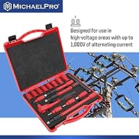 Vista 7 de MichaelPro Juego de herramientas aisladas VDE de 16 piezas de 3/8 pulgadas con enchufes, puntas de enchufe, llaves, trinquete, herramientas