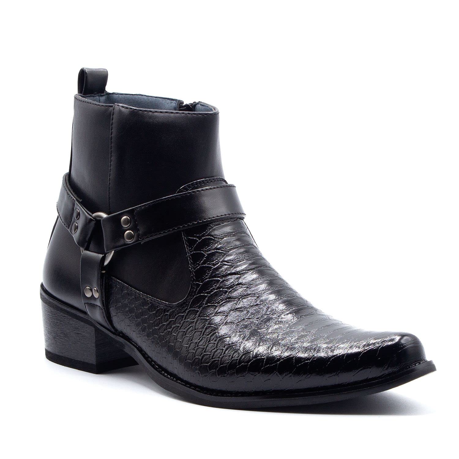 Jazamé Men's 40126 Leather Lined Tall Western Style Cowboy Dress Boots