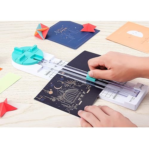 Miniatura 4 de Cortador de papel para manualidades, 4 estilos, herramienta multifunción para álbumes de recortes y perforadora de esquina de papel, 3 en 1 (R4 mm,