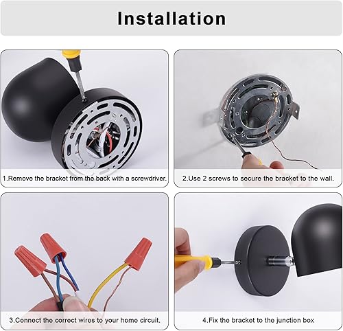 Miniatura 7 de Kawell Apliques de pared LED sensibles al tacto, atenuación continua, lámpara de pared LED de rotación de 350, lámpara de pared LED de lectura