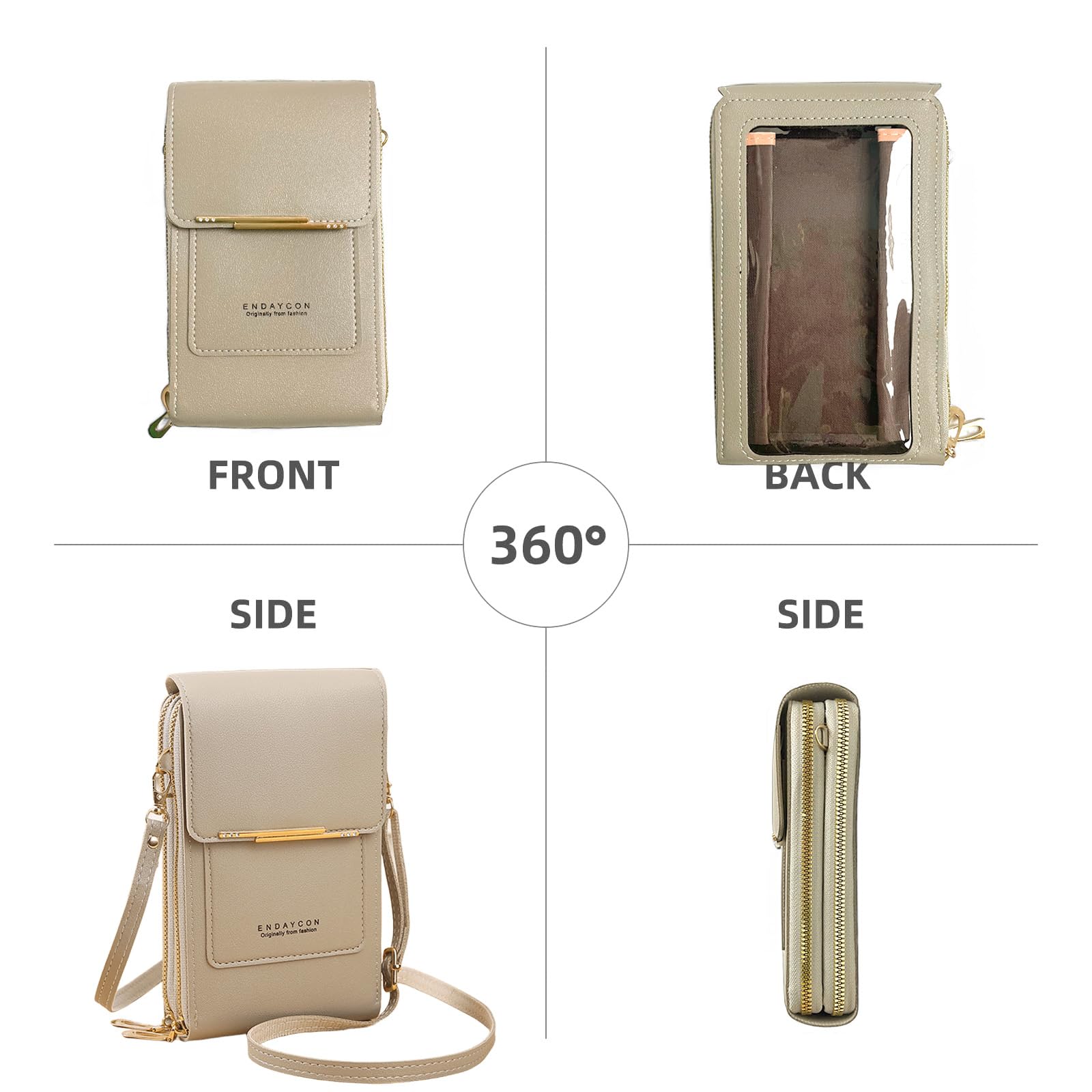 Small Crossbody Bags, Mini Cell Phone Purse for Women, Trendy Shoulder Wallet, Touch Screen Bag with Credit Card Slots