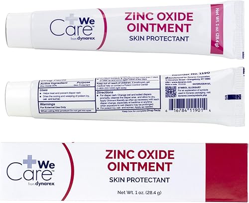 Dynarex Ungüento de óxido de zinc, ungüento protector de barrera cutánea, calma, previene y alivia la erupción del pañal, la piel agrietada y la