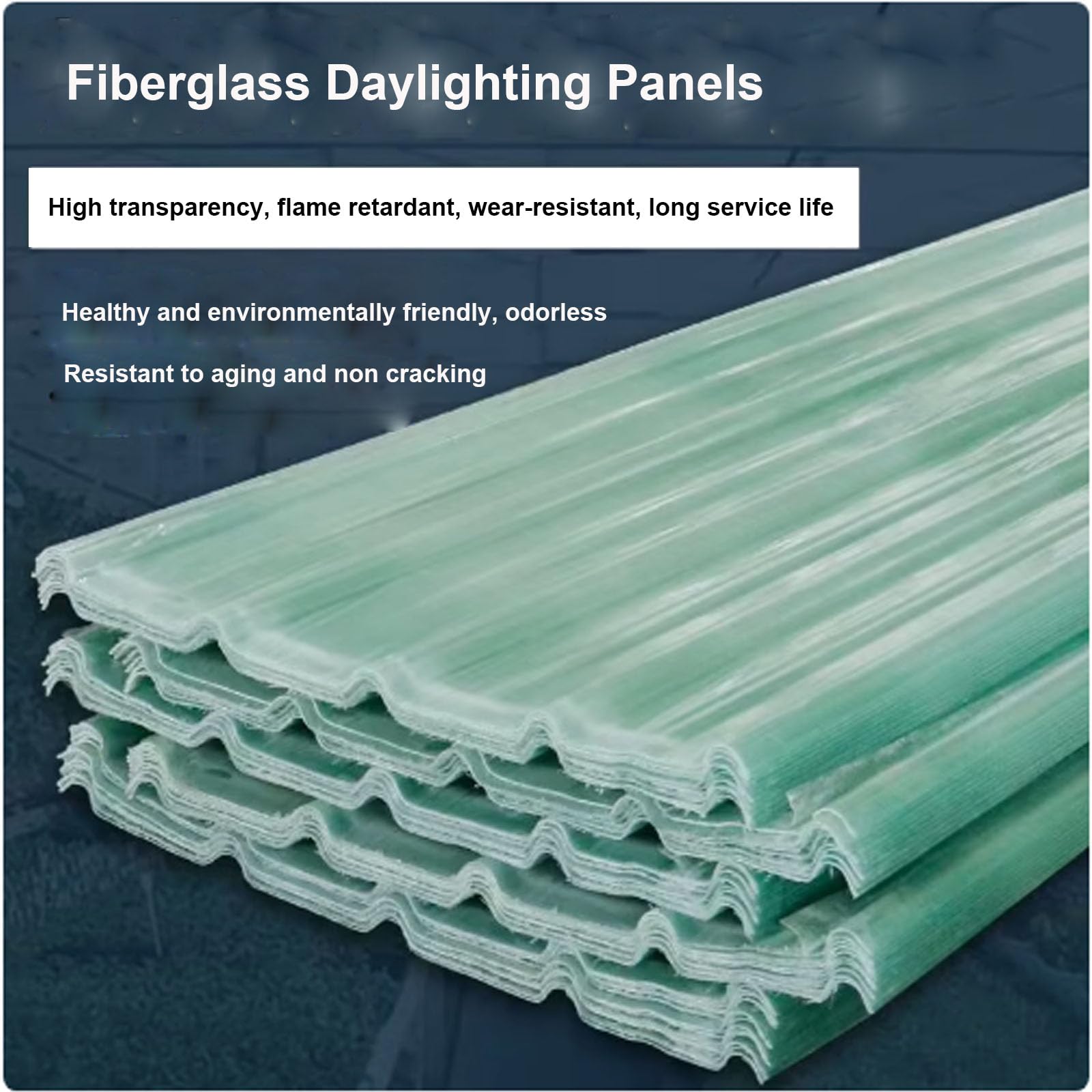 Placa de Iluminación Natural de FRP de 1,5 mm,Tejas Impermeables para Techos,Láminas Corrugadas para Techos,Panel de Techo de Cobertizo con Aislamiento Térmico,para Garajes (0.9x0.5m/35x20in,12 Pcs)