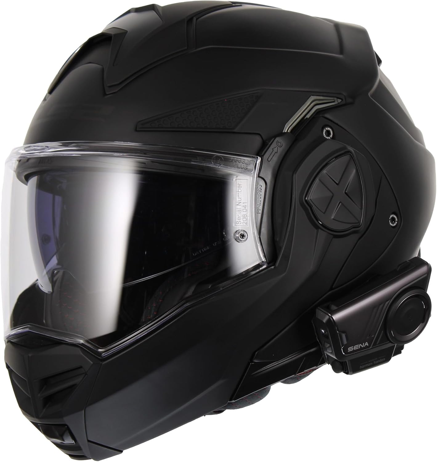 LS2 Helmets Advant X Modular Helmet with Preinstalled Sena 60S Mesh Bluetooth Headset