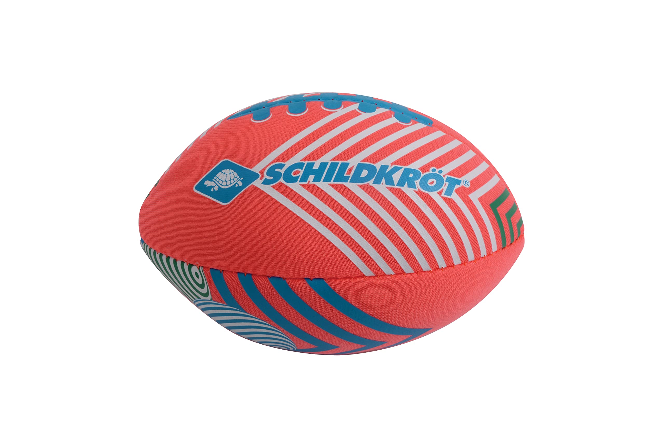 Schildkröt® Zestaw mini piłek, zestaw składający się z 1 siatkówki i 1 futbolu amerykańskiego, Ø 9 cm, poręczny i odporny na słoną wodę, idealny na plażę i wodę, 970347, żółty flamingo, 970347
