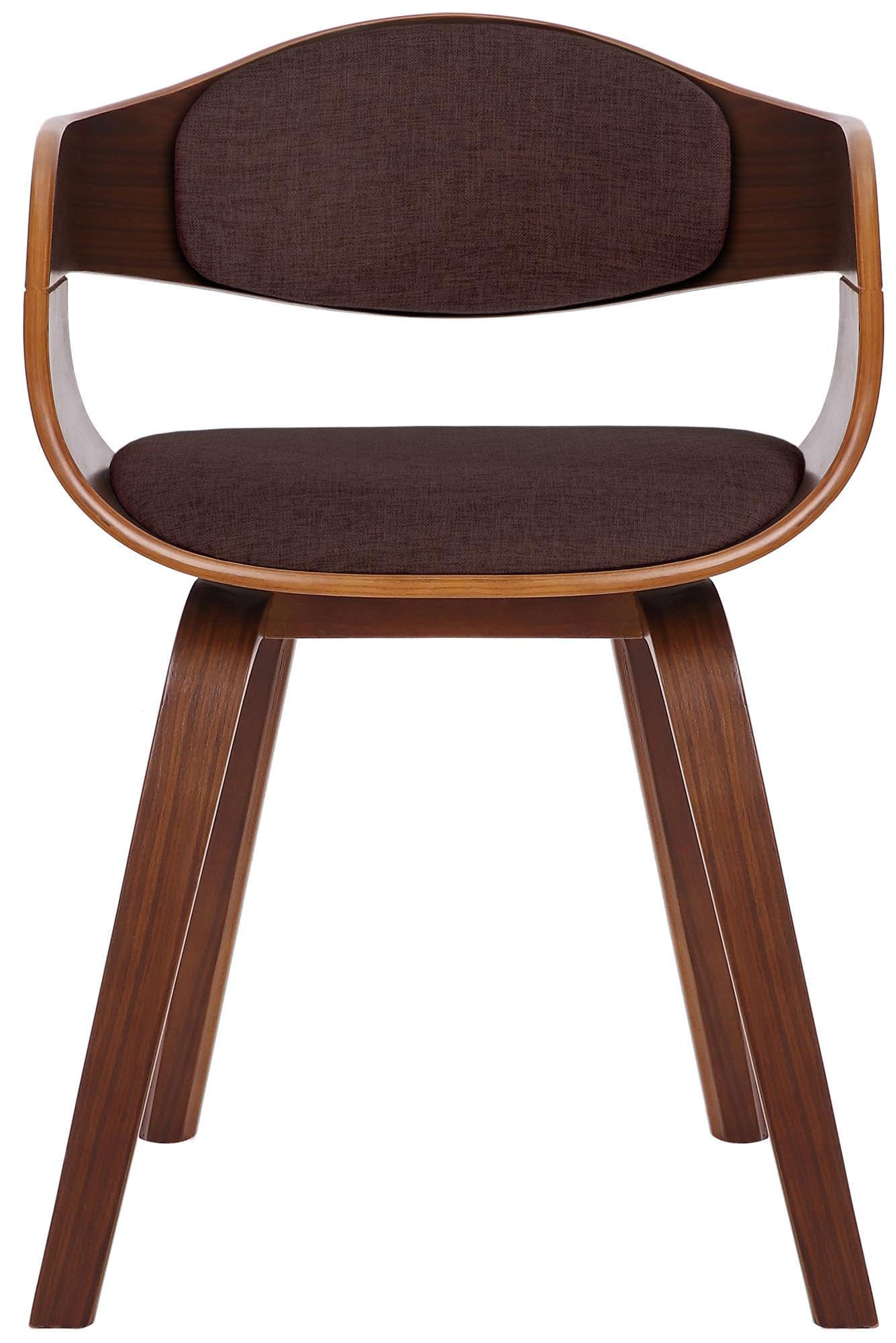 CLP Esszimmerstuhl ergonomisch Kingston,Lehnstuhl mit umlaufender Rückenlehne, Holzgestell belastbar bis 150 kg, Farbe:walnuss/braun