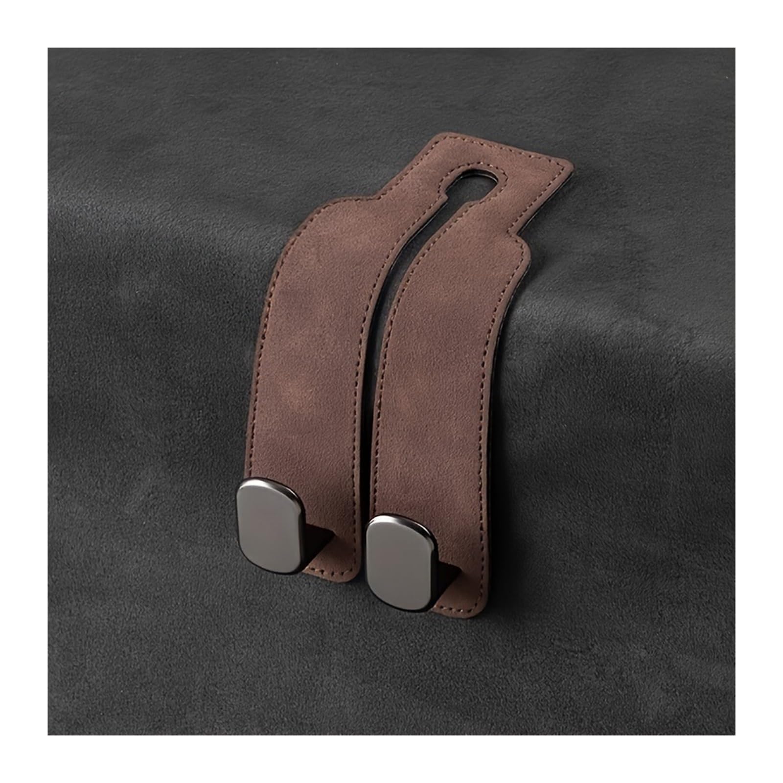 Mosklo Car Interior Trim Accessories Car Purse Hook for Headrest -Duty Hooks, Easy Install Seat Back Storage(Brown)
