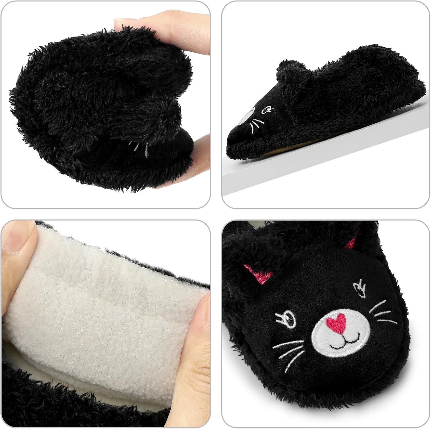 KAKU NANU Toddler Kids Slippers Cute Animal Cartoon Shoes Girls Boys Warm Fleece Winter Household Slippers - Image 2